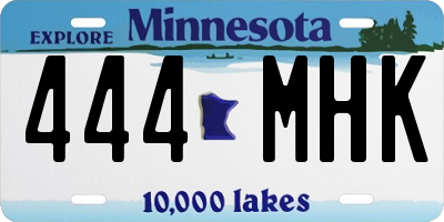MN license plate 444MHK