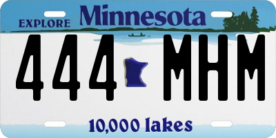 MN license plate 444MHM
