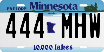 MN license plate 444MHW