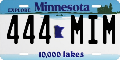 MN license plate 444MIM