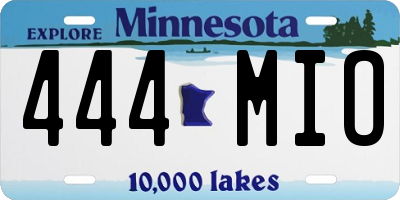 MN license plate 444MIO