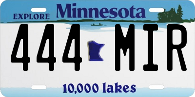 MN license plate 444MIR