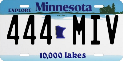 MN license plate 444MIV