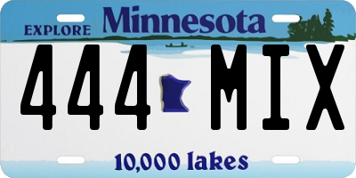 MN license plate 444MIX