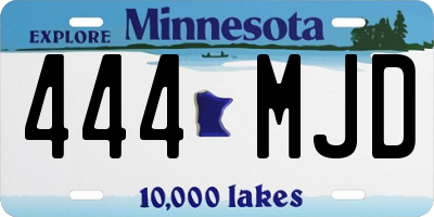 MN license plate 444MJD