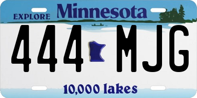 MN license plate 444MJG