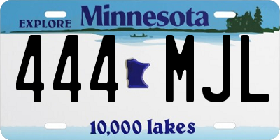 MN license plate 444MJL