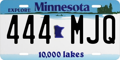 MN license plate 444MJQ