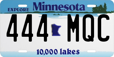 MN license plate 444MQC