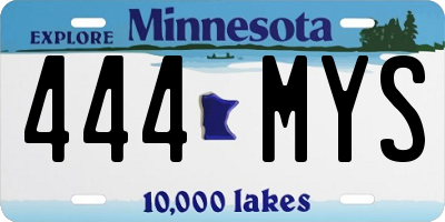 MN license plate 444MYS