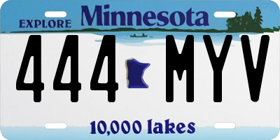 MN license plate 444MYV