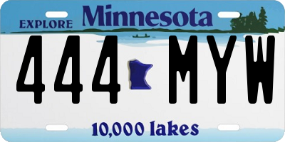 MN license plate 444MYW