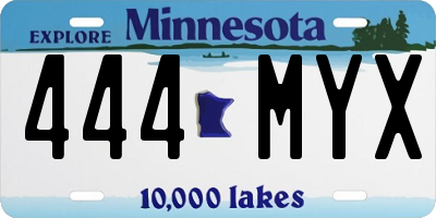 MN license plate 444MYX