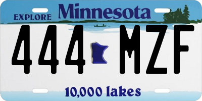 MN license plate 444MZF