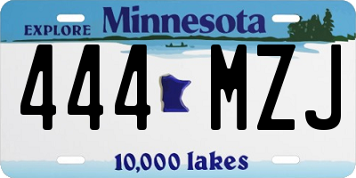 MN license plate 444MZJ