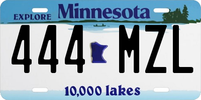 MN license plate 444MZL