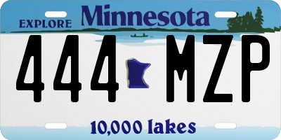 MN license plate 444MZP