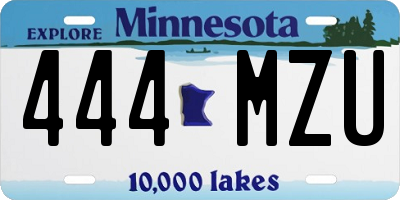 MN license plate 444MZU