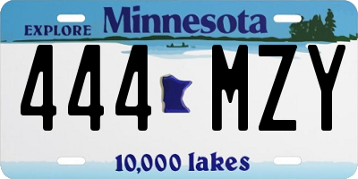 MN license plate 444MZY