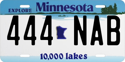 MN license plate 444NAB