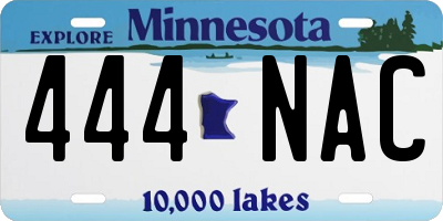 MN license plate 444NAC