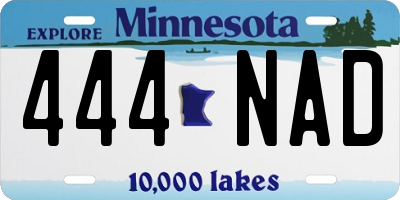 MN license plate 444NAD