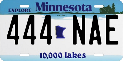 MN license plate 444NAE