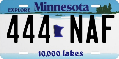 MN license plate 444NAF