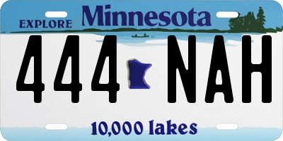 MN license plate 444NAH