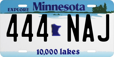 MN license plate 444NAJ