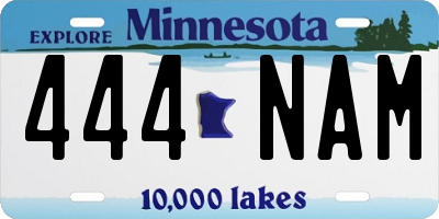 MN license plate 444NAM