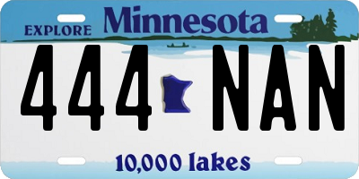 MN license plate 444NAN