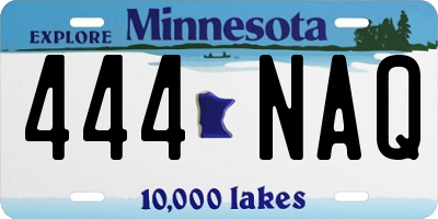 MN license plate 444NAQ