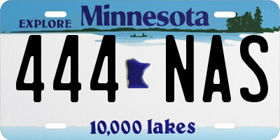 MN license plate 444NAS