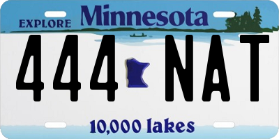 MN license plate 444NAT