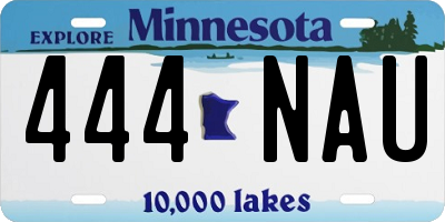 MN license plate 444NAU