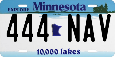 MN license plate 444NAV