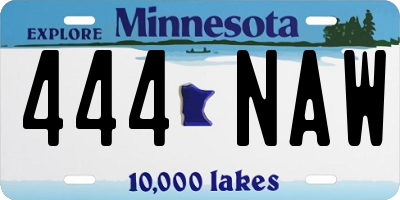 MN license plate 444NAW