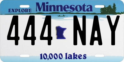 MN license plate 444NAY