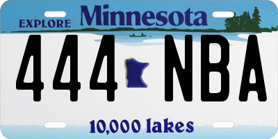 MN license plate 444NBA