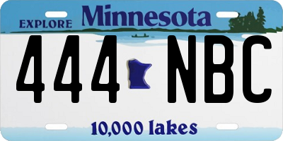 MN license plate 444NBC