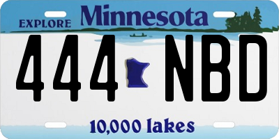 MN license plate 444NBD