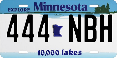 MN license plate 444NBH