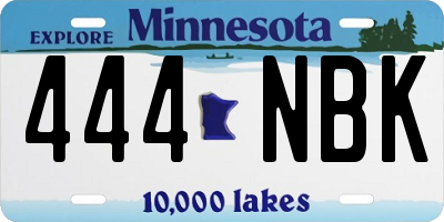 MN license plate 444NBK
