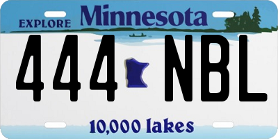 MN license plate 444NBL