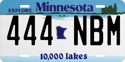 MN license plate 444NBM