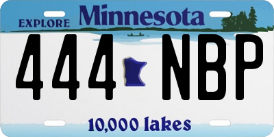 MN license plate 444NBP