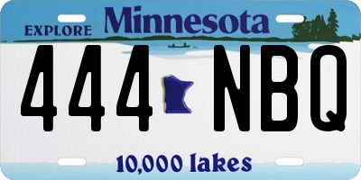MN license plate 444NBQ
