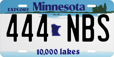 MN license plate 444NBS