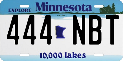 MN license plate 444NBT